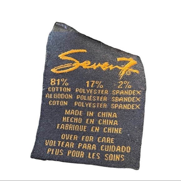 Seven 7 Women's Dark Wash Mid Rise Stretch Blue Denim Skinny Jeans Waist… - Picture 9 of 10